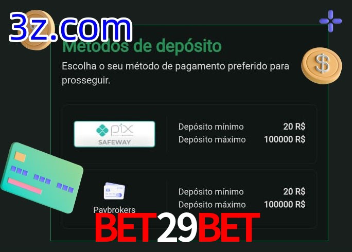 O cassino BET29BET oferece uma grande variedade de métodos de pagamento